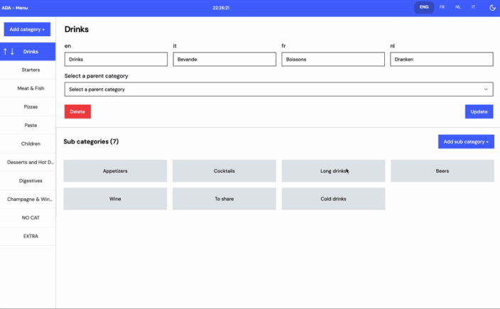 ADA Menu preview